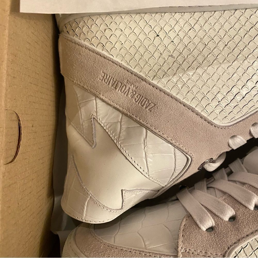 Zadig & Voltaire High Flash Keith Sneakers hi tops wedge white shoes NIB 41 11 - Picture 10 of 15